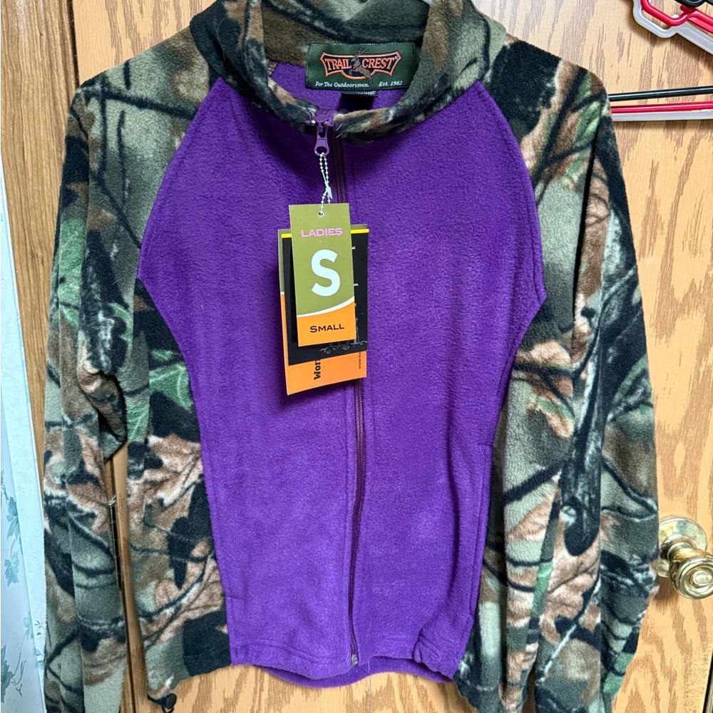 Trail Crest Purple and Camouflage Fleece Zip-Up Jacket